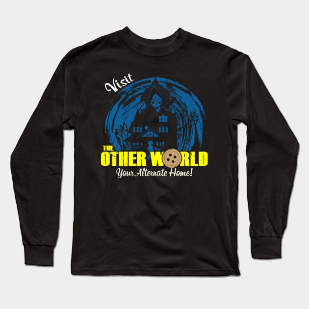 Visit The Otherworld Retro Vintage Horror Scary Movie Poster Long Sleeve T-Shirt by BoggsNicolas